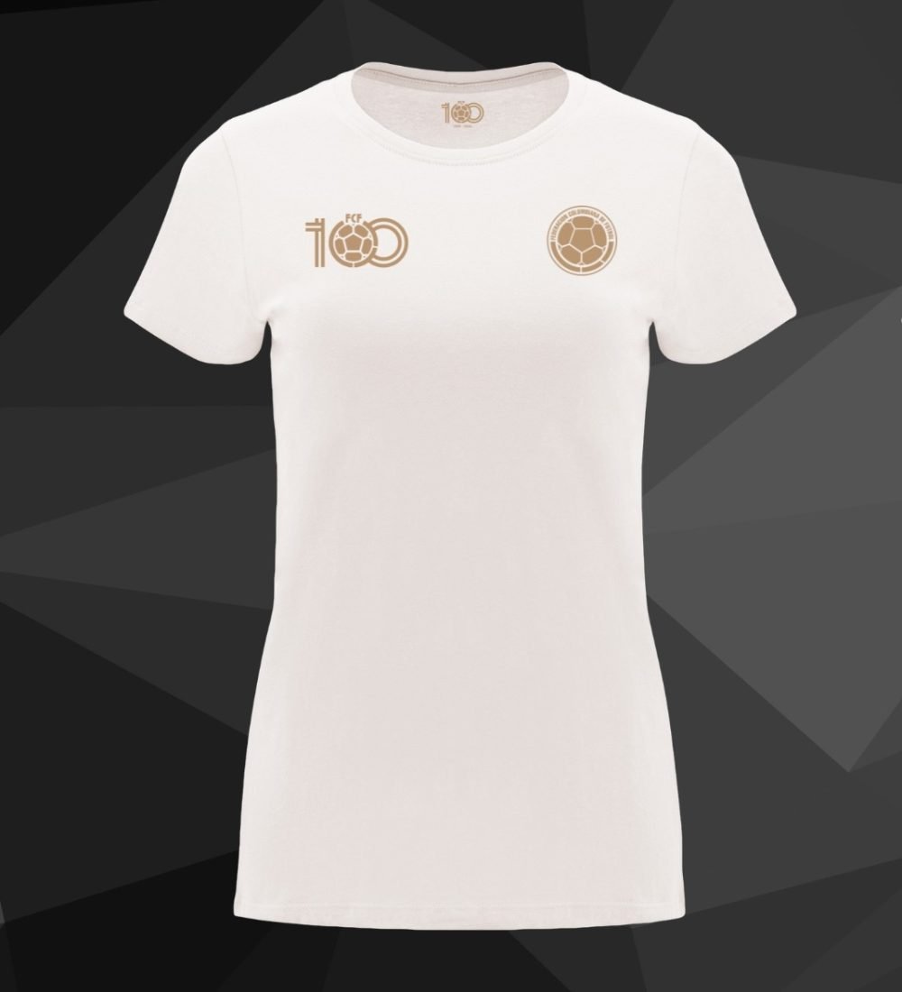 Camiseta Colombia blanco vintage mujer - 1