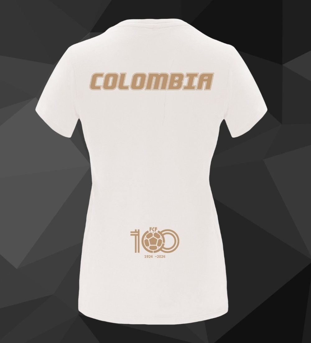Camiseta Colombia blanco vintage mujer - 1